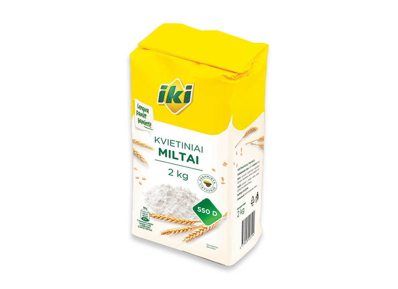 IKI kvietiniai miltai 550D
,
2 kg, 0,70 Eur/kg IKI kvietiniai miltai 550D
,
2 kg, 0,70 Eur/kg