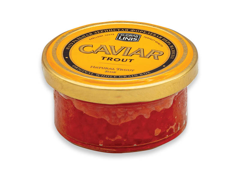 Vaivorykštinių upėtakių ikrai
			, 
				 50 g, 95,80 Eur/kg. Ir IKI EXPRESS