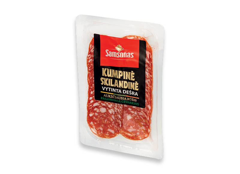 Pjaustyta vytinta SAMSONO kumpinė SKILANDINĖ dešra
			, 
				 90 g, 22,11 Eur/kg. A lygio parduotuvėse