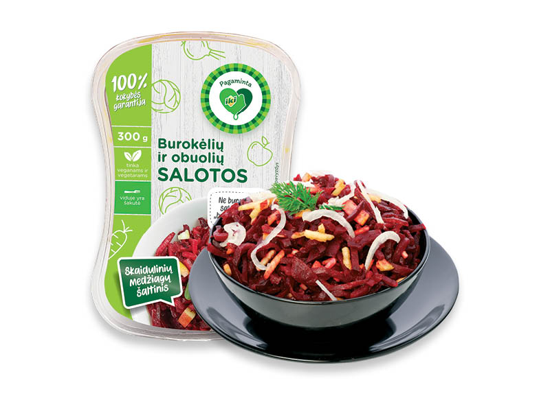 PAGAMINTA IKI burokėlių ir obuolių salotos
			, 
				 300 g, 6,63 Eur/kg. Ir IKI EXPRESS