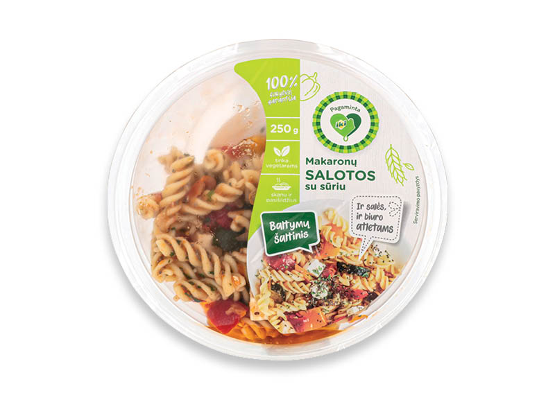 PAGAMINTA IKI makaronų salotos su sūriu
,
250 g, 9,96 Eur/kg. A lygio parduotuvėse PAGAMINTA IKI makaronų salotos su sūriu
,
250 g, 9,96 Eur/kg. A lygio parduotuvėse