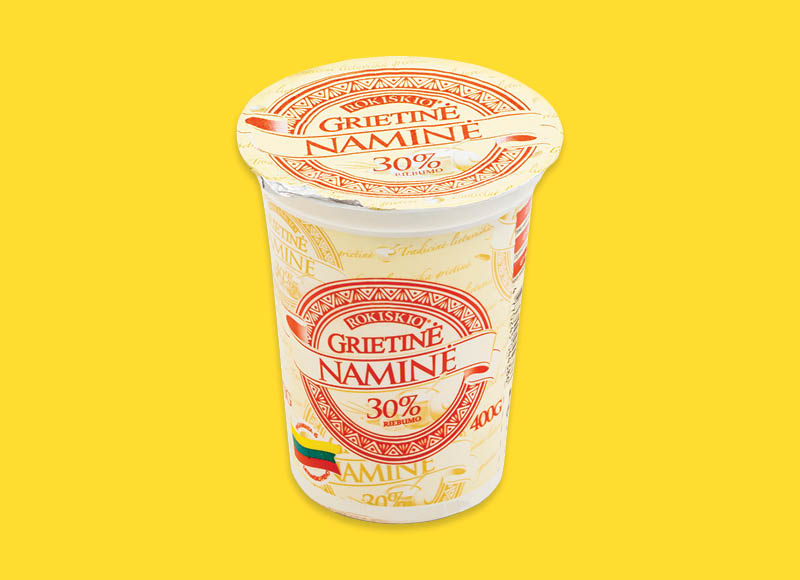 ROKIŠKIO NAMINĖ grietinė
			, 
				 400 g, 30 % rieb., 4,73 Eur/kg. Ir IKI EXPRESS