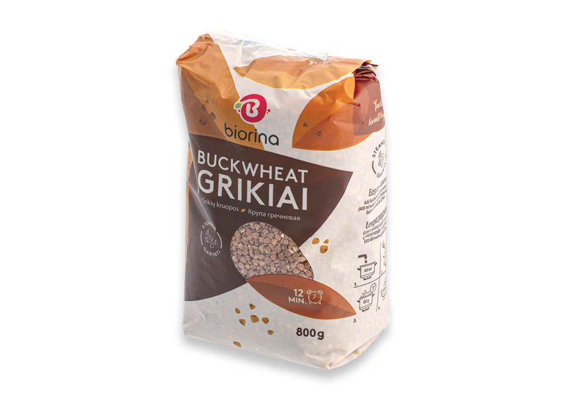 Grikių kruopos BIORINA
			, 
				 800 g, 2,86 Eur/kg