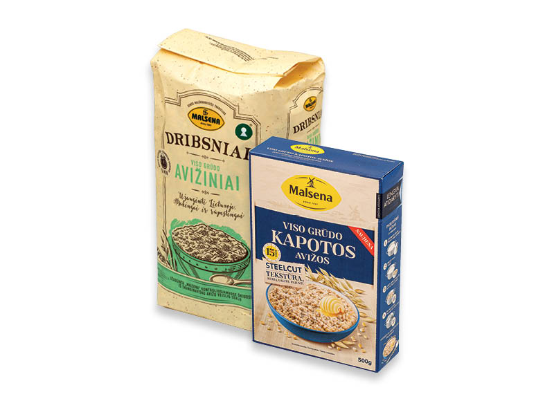 Dribsniams ir košėms MALSENA
			, 
				 45 g, 400 g, 500 g, 1,5 kg. 8 rūšių