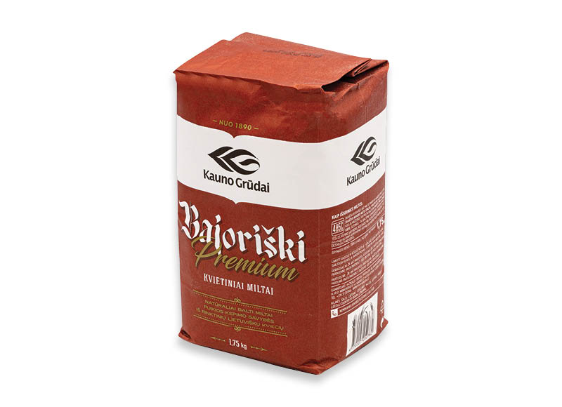 BAJORIŠKI kvietiniai miltai 405 C
,
1,75 kg, a. r., 0,97 Eur/kg BAJORIŠKI kvietiniai miltai 405 C
,
1,75 kg, a. r., 0,97 Eur/kg