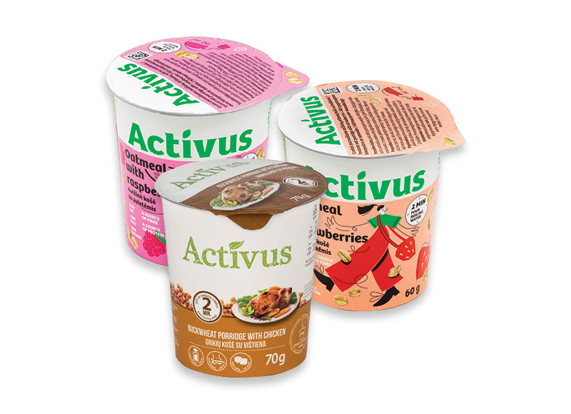 Košėms ACTIVUS
			, 
				 50 g, 55 g, 60 g, 9 rūšių