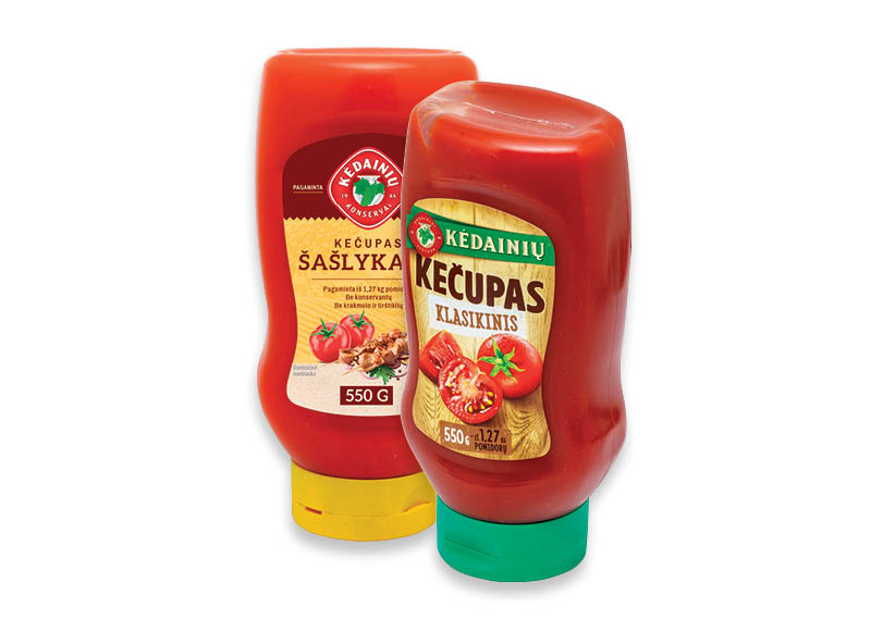 KĖDAINIŲ kečupas
			, 
				 550 g, 3 rūšių, 3,25 Eur/kg. A lygio parduotuvėse