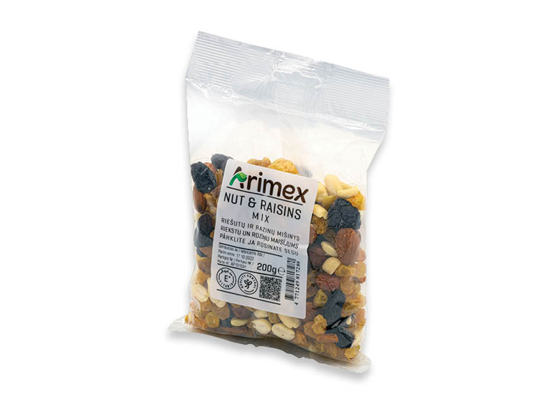 Riešutų ir razinų mišinys ARIMEX
,
200 g, 8,45 Eur/kg Riešutų ir razinų mišinys ARIMEX
,
200 g, 8,45 Eur/kg