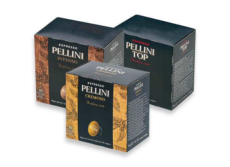 Kavos kapsulės PELLINI (DOLCE GUSTO)
			, 
				 10 vnt., 3 rūšių, 0,40 Eur/vnt. Ir IKI EXPRESS