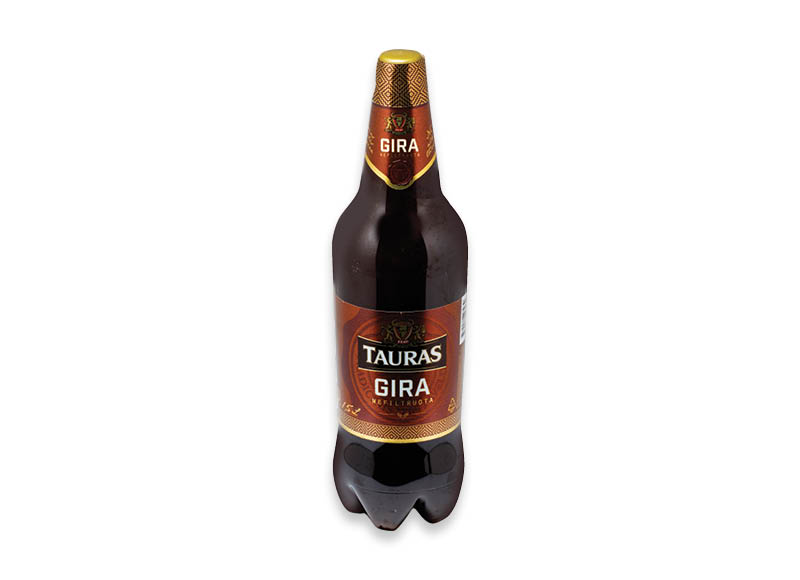 Nefiltruota gira TAURAS
			, 
				 1,5 l, 0,73 Eur/l (taros užstato vertė į gėrimo kainą neįskaičiuota)