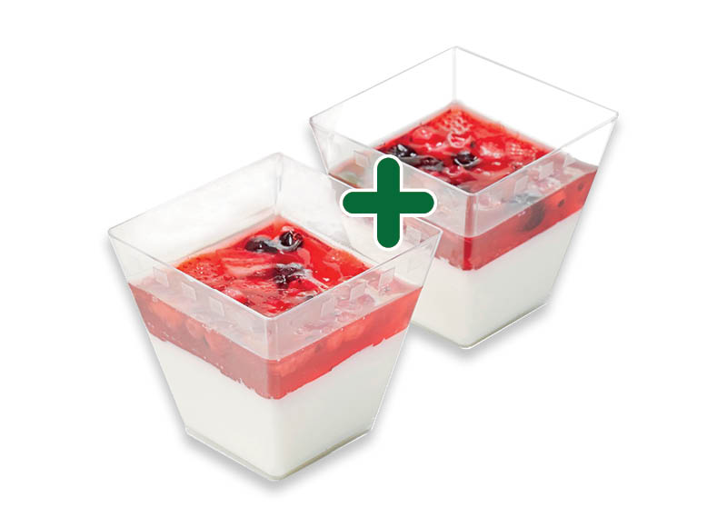 Grietinėlės kremo desertas su uogų želė
,
120 g, 1,99 Eur/vnt. A lygio parduotuvėse. Ir IKI EXPRESS Grietinėlės kremo desertas su uogų želė
,
120 g, 1,99 Eur/vnt. A lygio parduotuvėse. Ir IKI EXPRESS
