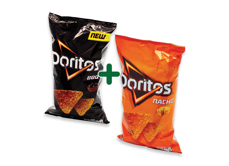 Traškučiai DORITOS
,
100 g, 4 rūšių, 1,59 Eur/vnt. Ir IKI EXPRESS Traškučiai DORITOS
,
100 g, 4 rūšių, 1,59 Eur/vnt. Ir IKI EXPRESS
