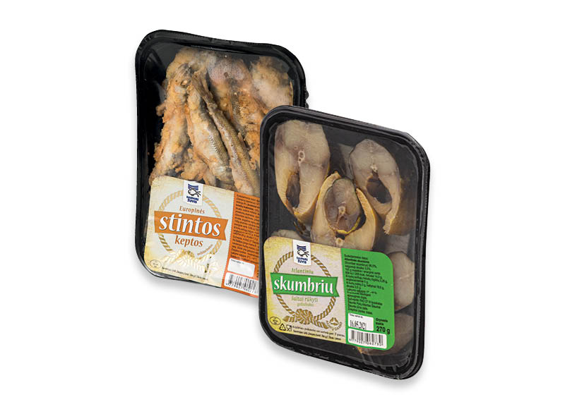 Keptoms stintoms ir šaltai rūkytų skumbrių gabaliukams
			, 
				 200 g, 270 g, 2 rūšių. A lygio parduotuvėse