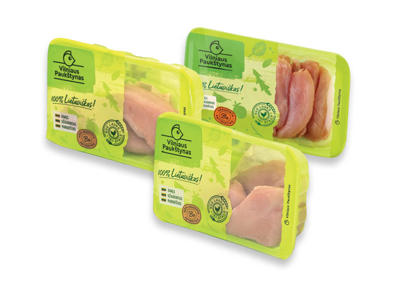 Šviežiai vištienos filė VILNIAUS PAUKŠTYNAS
			, 
				 (užauginta be antibiotikų) 400 g, 500 g, 3 rūšių. A lygio parduotuvėse