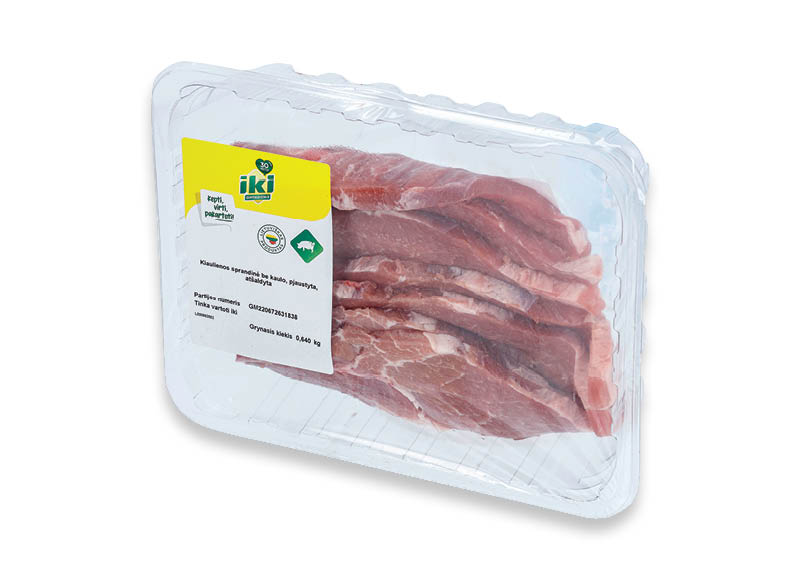 IKI pjaustyta kiaulienos sprandinė be kaulo
,
640 g, 7,80 Eur/kg. A lygio parduotuvėse. Ir IKI EXPRESS IKI pjaustyta kiaulienos sprandinė be kaulo
,
640 g, 7,80 Eur/kg. A lygio parduotuvėse. Ir IKI EXPRESS