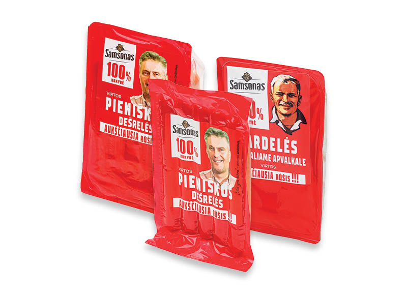 Virtoms SAMSONO dešrelėms
			, 
				 310 g, 400 g, 620 g, 3 rūšių. A lygio parduotuvėse