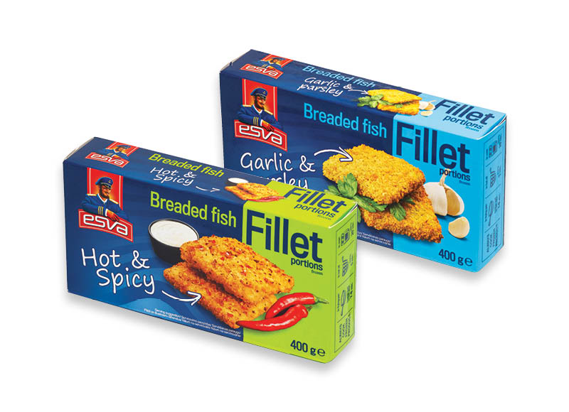 Žuvų filė porcijos ESVA
			, 
				 400 g, 2 rūšių, 8,73 Eur/kg