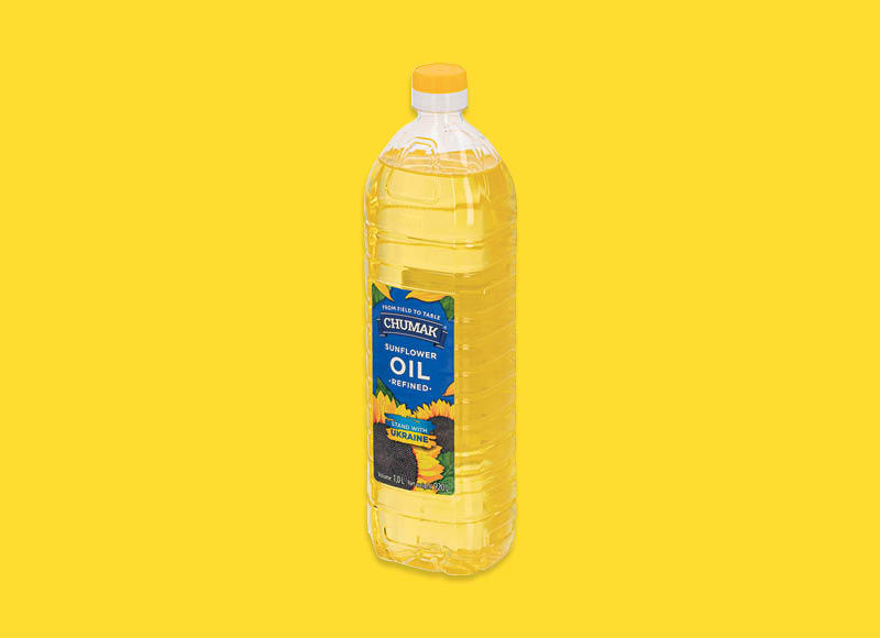 Rafinuotas saulėgrąžų aliejus CHUMAK
,
1 l Rafinuotas saulėgrąžų aliejus CHUMAK
,
1 l