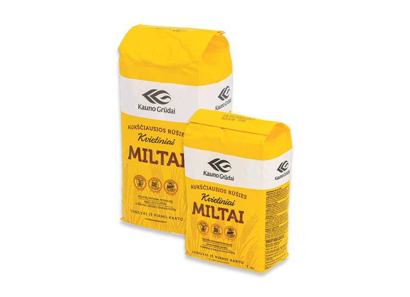 Kvietiniams miltams KAUNO GRŪDAI
			, 
				 1 kg, 2 kg, a. r.