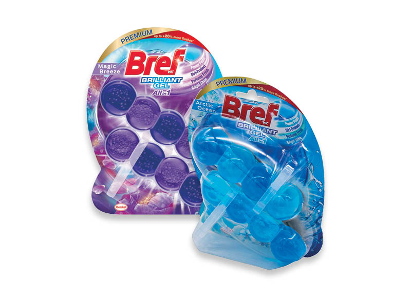 BREF BRILLIANT GEL valiklis, gaiviklis ARCTIC OCEAN ir MAGIC BREEZE
			, 
				 84 g, 2 rūšių, 33,25 Eur/kg. A lygio parduotuvėse