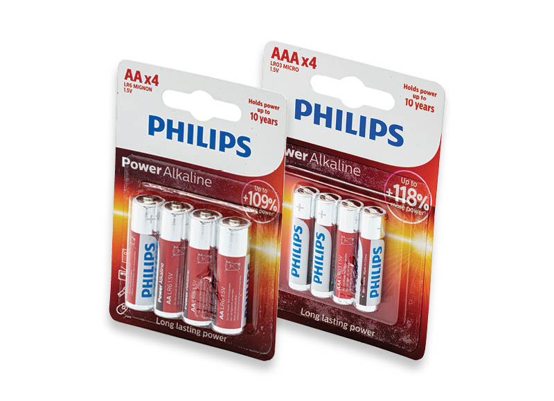 Elementai PHILIPS
			, 
				 4 vnt., 2 rūšių, 0,70 Eur/vnt. A lygio parduotuvėse