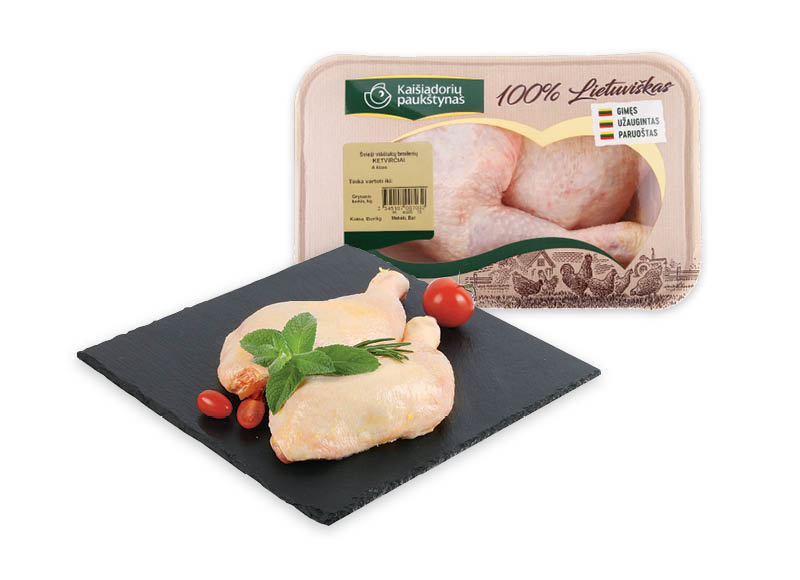 Švieži vištienos ketvirčiai KAIŠIADORIŲ PAUKŠTYNAS
			, 
				 1 kg