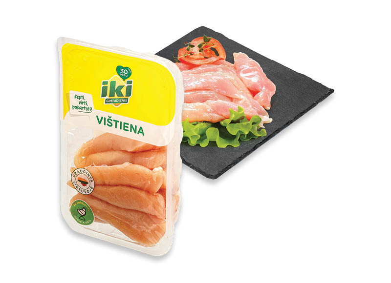 IKI šviežia viščiukų broilerių vidinė filė
,
(užauginta be antibiotikų) 400 g, 7,23 Eur/kg. Ir IKI EXPRESS IKI šviežia viščiukų broilerių vidinė filė
,
(užauginta be antibiotikų) 400 g, 7,23 Eur/kg. Ir IKI EXPRESS