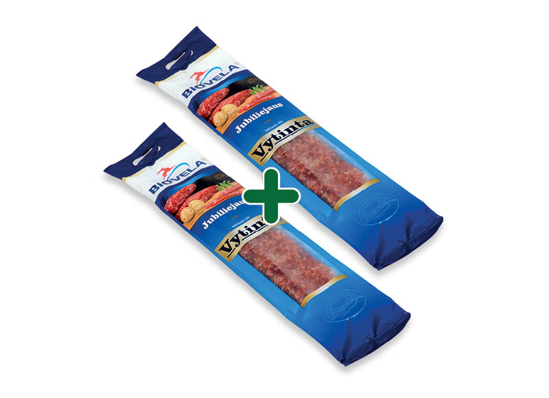 Vytinta JUBILIEJAUS dešra
			, 
				 200 g, a. r., 6,79 Eur/vnt. A lygio parduotuvėse