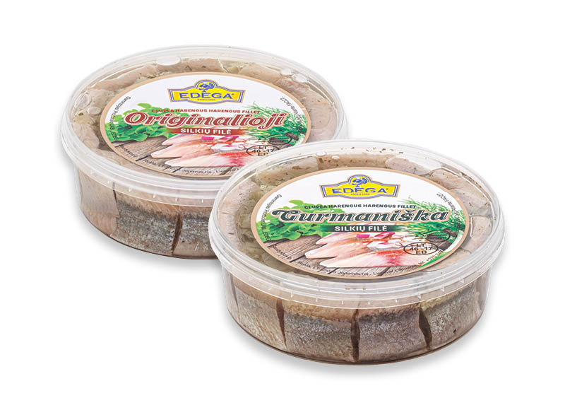 GURMANIŠKA ir ORIGINALIOJI silkių filė EDEGA
			, 
				 500 g, 2 rūšių, 5,98 Eur/kg
