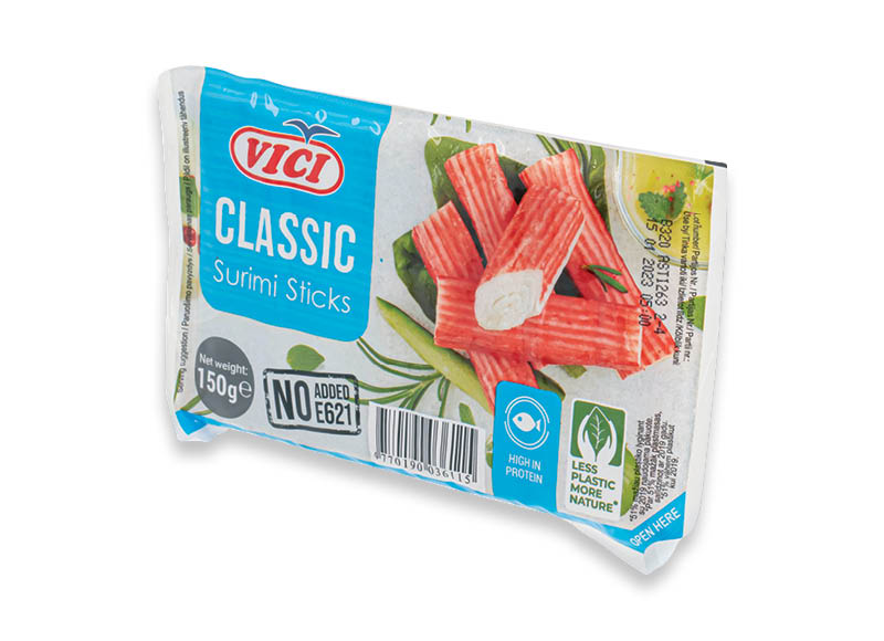 Krabų skonio lazdelės VIČI CLASSIC
			, 
				 150 g, 9,27 Eur/kg. A lygio parduotuvėse