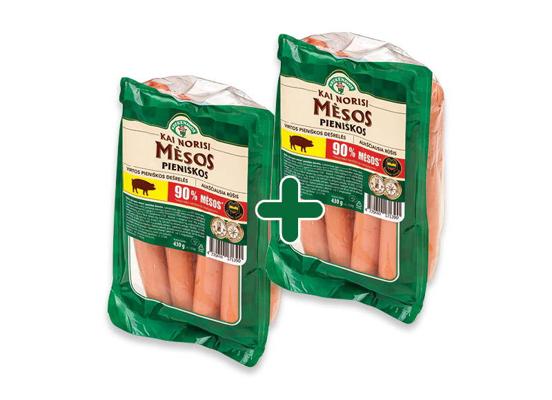 Virtos PIENIŠKOS dešrelės KAI NORISI MĖSOS
			, 
				 430 g, a. r., 5,39 Eur/vnt.