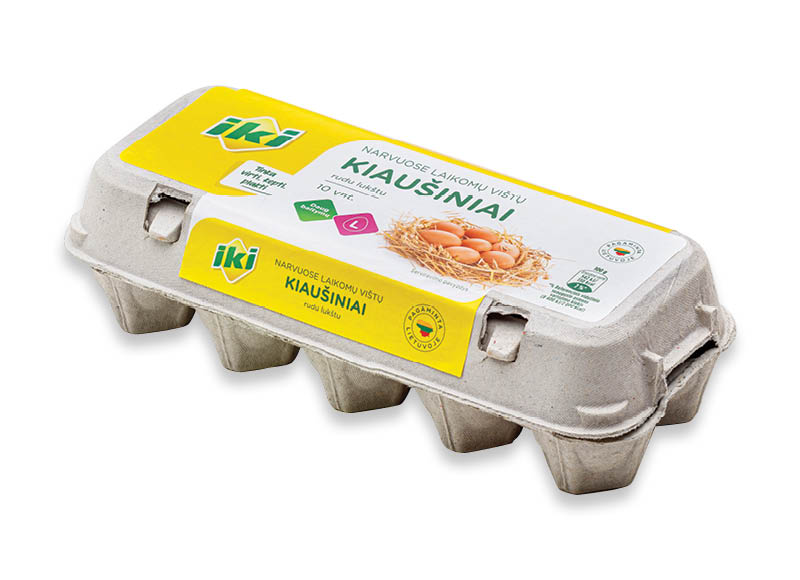 IKI vištų kiaušiniai rudu lukštu
,
10 vnt., L dydžio, 0,19 Eur/vnt. Ir IKI EXPRESS IKI vištų kiaušiniai rudu lukštu
,
10 vnt., L dydžio, 0,19 Eur/vnt. Ir IKI EXPRESS