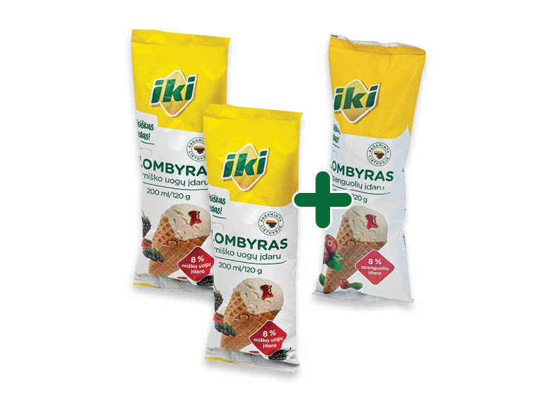 IKI valgomieji ledai vafliniame ragelyje
,
200 ml, 3 rūšių, 1,19 Eur/vnt. Ir IKI EXPRESS IKI valgomieji ledai vafliniame ragelyje
,
200 ml, 3 rūšių, 1,19 Eur/vnt. Ir IKI EXPRESS