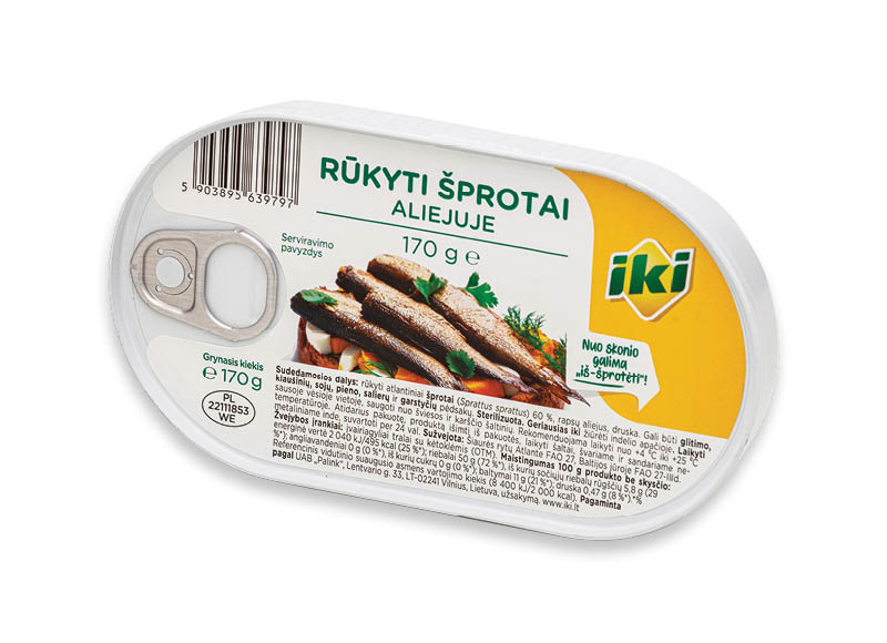 IKI rūkyti šprotai aliejuje
,
170 g, 5,82 Eur/kg IKI rūkyti šprotai aliejuje
,
170 g, 5,82 Eur/kg