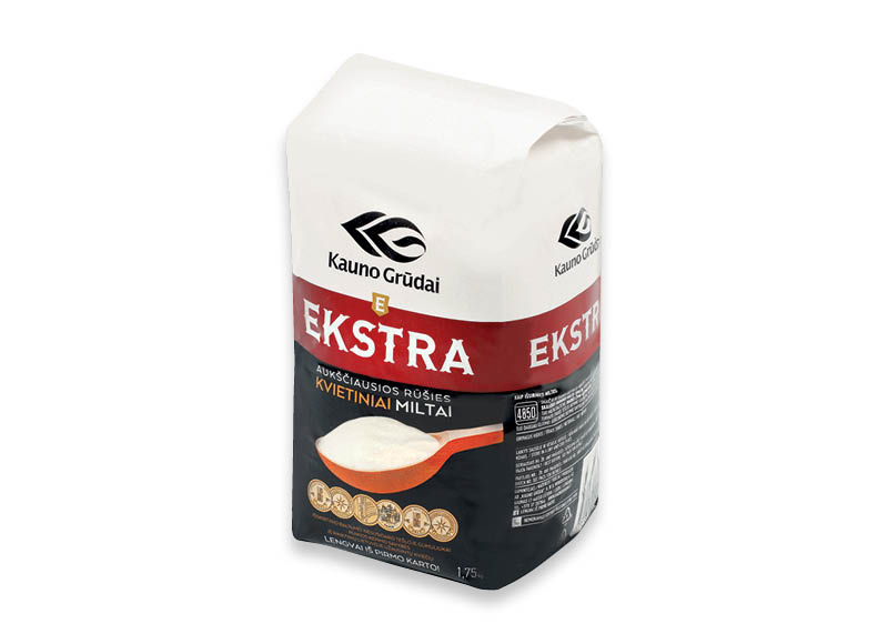 KAUNO GRŪDŲ miltai EKSTRA 405D
			, 
				 1,75 kg, 1,08 Eur/kg