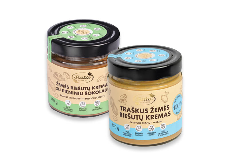Šokoladinis žemės riešutų kremas RŪTA
			, 
				 350 g, 2 rūšių, 8,54 Eur/kg. A lygio parduotuvėse