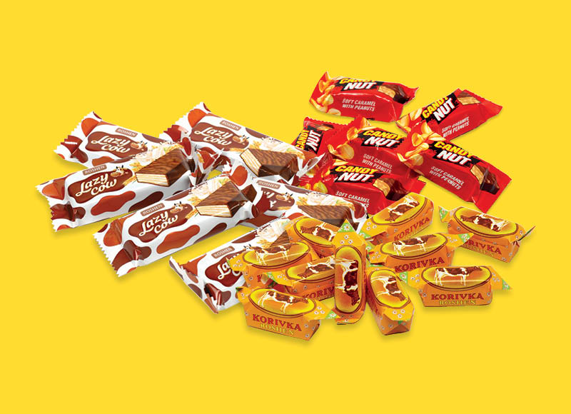 Sveriamiems saldainiams ROSHEN
			, 
				 9 rūšių. A lygio parduotuvėse