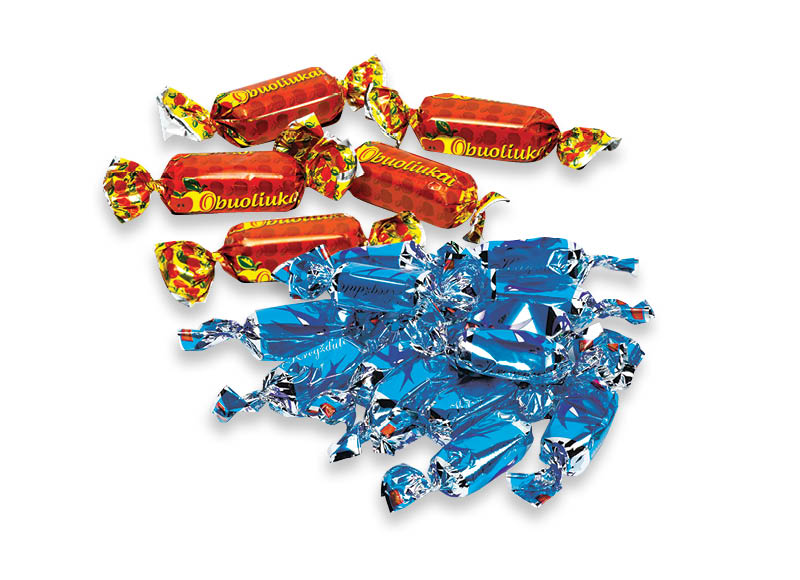 Sveriami saldainiai KREGŽDUTĖ ir OBUOLIUKAI
			, 
				 1 kg, 2 rūšių. A lygio parduotuvėse