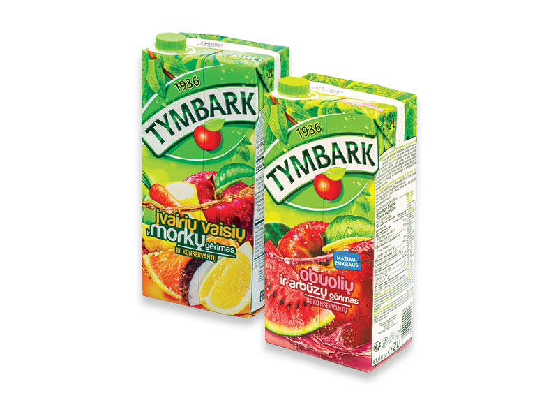 Sulčių gėrimas TYMBARK
			, 
				 2 l, 3 rūšių, 0,90 Eur/l