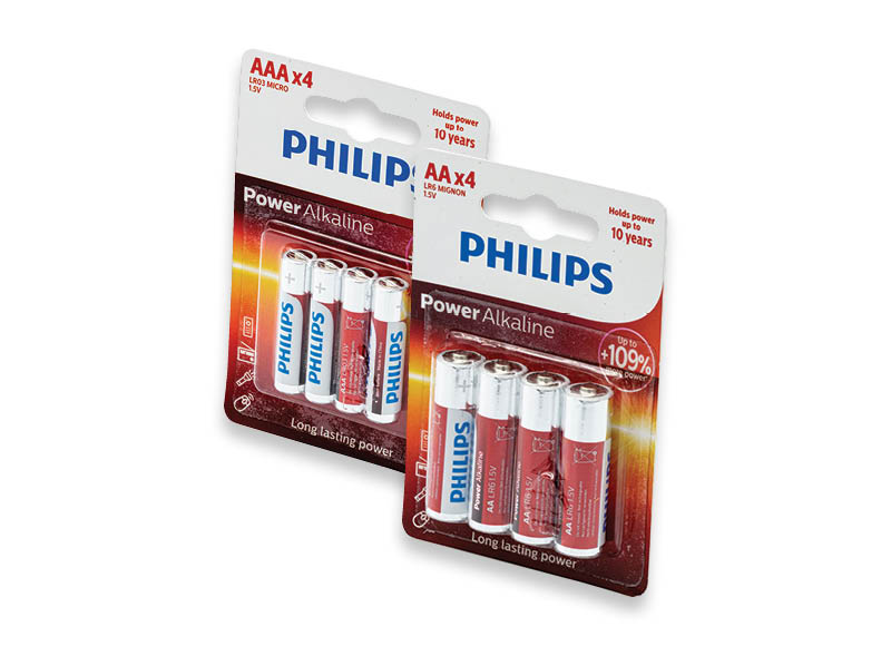 Elementai PHILIPS
			, 
				 4 vnt., 2 rūšių, 0,70 Eur/vnt. A lygio parduotuvėse