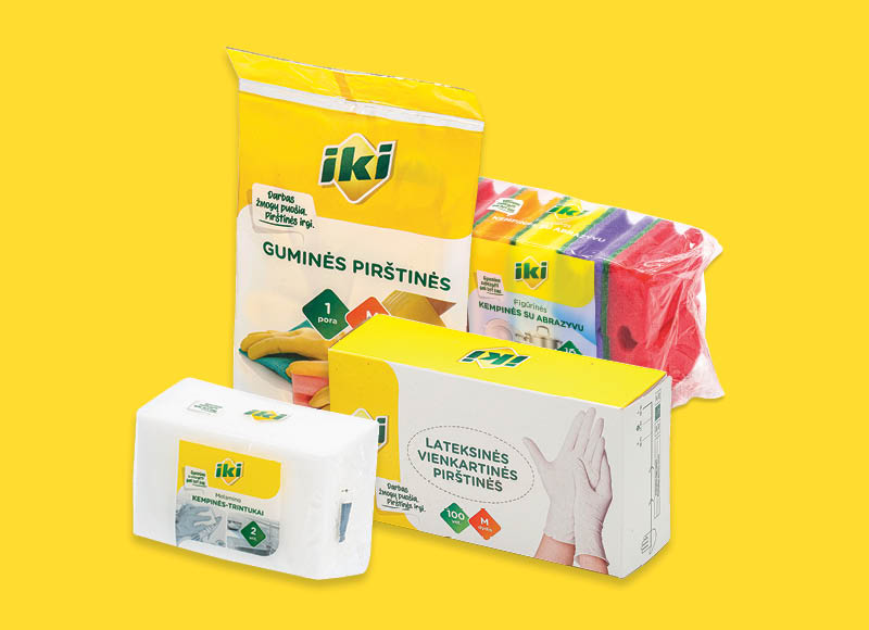 IKI kempinėms, šluostėms, guminėms pirštinėms
,
Įvairių rūšių IKI kempinėms, šluostėms, guminėms pirštinėms
,
Įvairių rūšių
