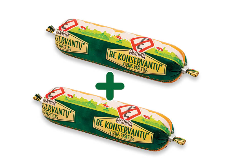 Virtas paštetas PAGAMINTAS BE KONSERVANTŲ
			, 
				 150 g, a. r., 2,09 Eur/vnt.