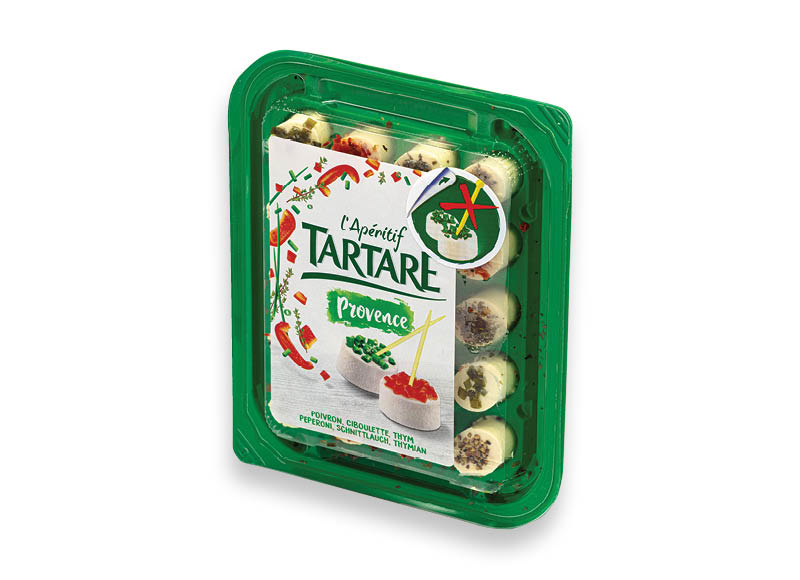 Šviežias sūris TARTARE L’APERITIF PROVENCE
			, 
				 100 g, 29,90 Eur/kg. A lygio parduotuvėse. Ir IKI EXPRESS