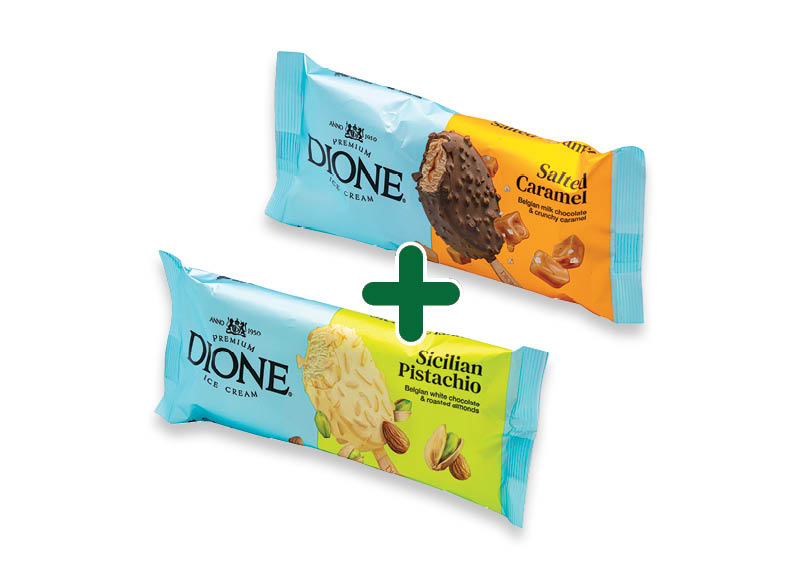 Valgomieji ledai DIONE ant pagaliuko
			, 
				 90 ml, 3 rūšių, 2,19 Eur/vnt. A lygio parduotuvėse