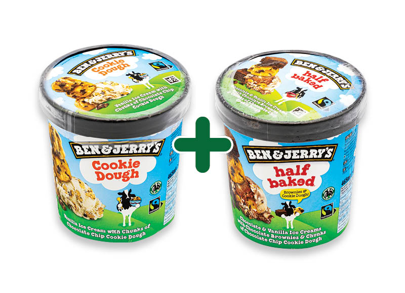 Valgomųjų ledų dėžutė BEN & JERRY’S
			, 
				 465 ml, 6 rūšių, 9,99 Eur/vnt.
