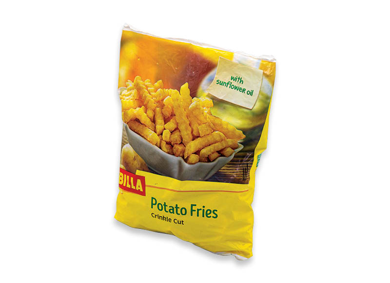 Šaldytos bulvytės BILLA CRINKLES
			, 
				 750 g, 2,65 Eur/kg. A lygio parduotuvėse