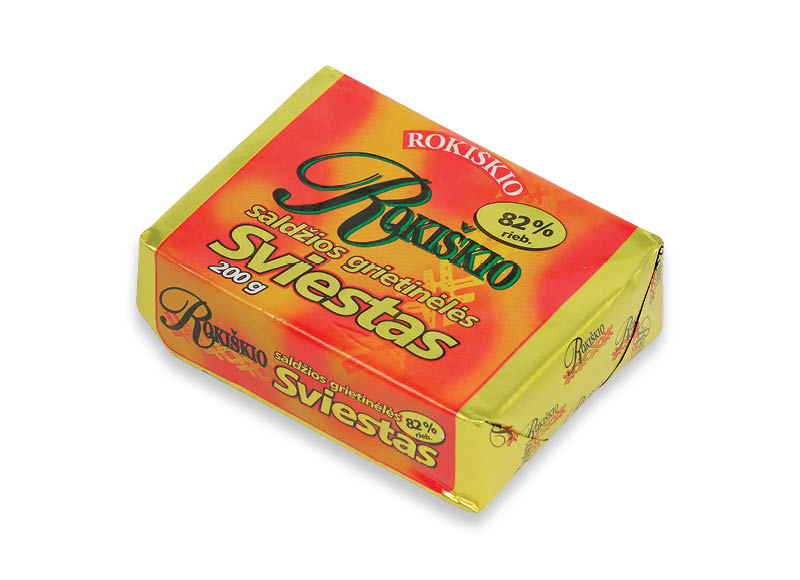 ROKIŠKIO saldžios grietinėlės sviestas
			, 
				 200 g, 82 % rieb., 8,95 Eur/kg