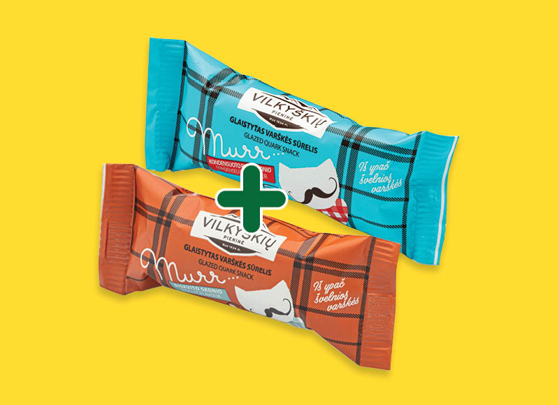 Glaistytas varškės sūrelis MURR
			, 
				 40 g, 3 rūšių, 0,59 Eur/vnt.
