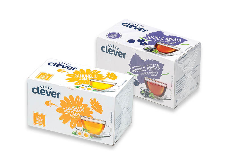 CLEVER arbata
,
20 vnt., 8 rūšių, 0,02 Eur/vnt. CLEVER arbata
,
20 vnt., 8 rūšių, 0,02 Eur/vnt.