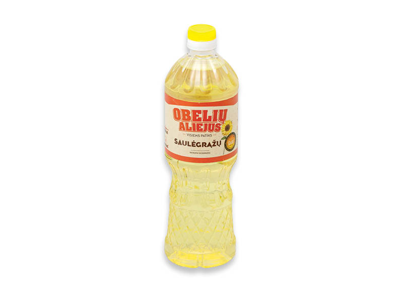 OBELIŲ saulėgrąžų aliejus
			, 
				 0,9 l, 2,54 Eur/l. A lygio parduotuvėse